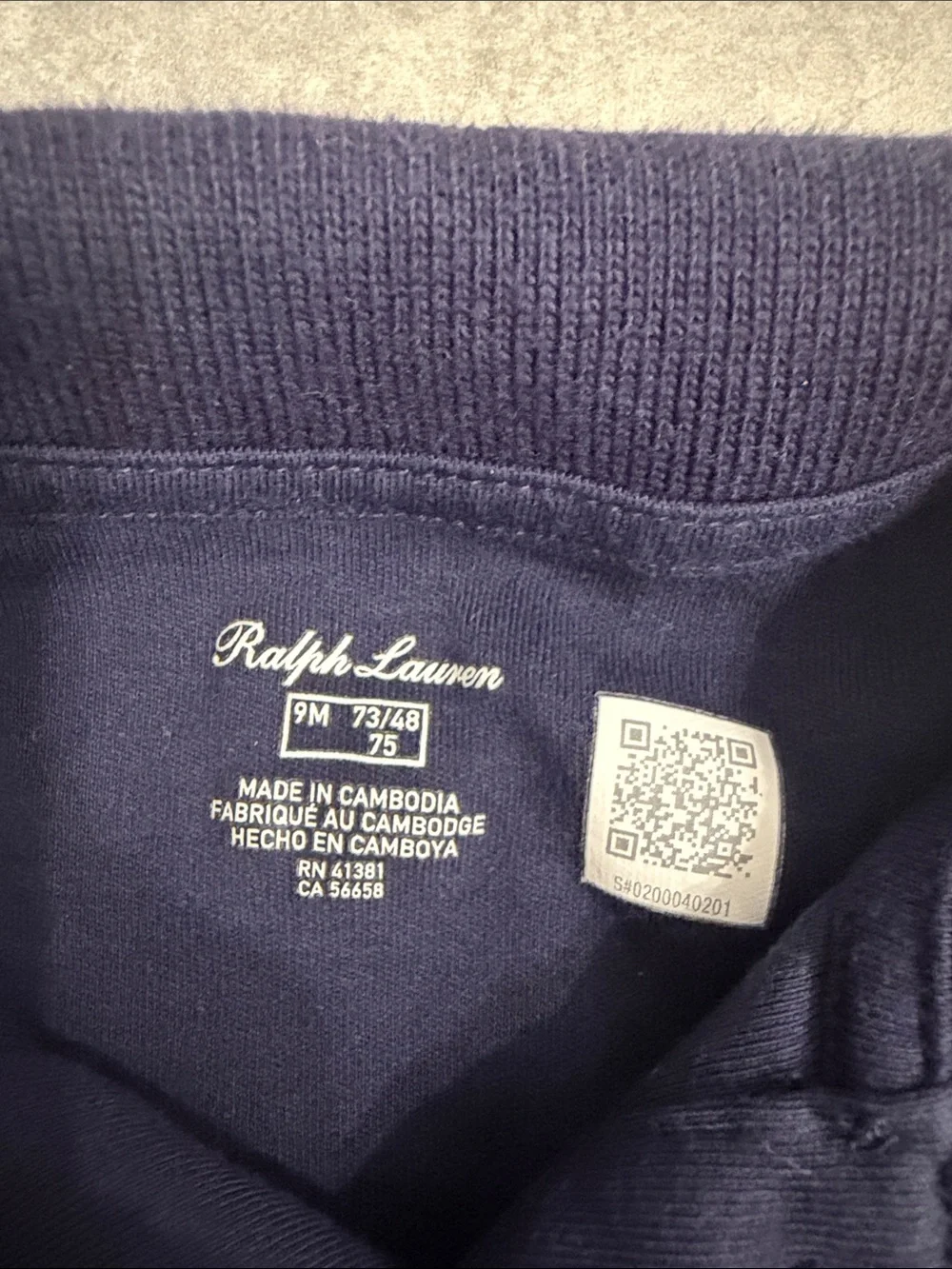Ralph Lauren Navy Polo Shirt with Tan Khaki Shorts Set